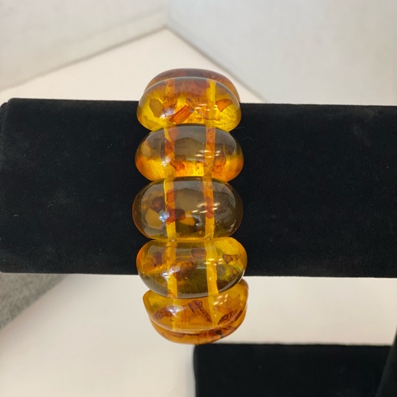 No Makers Mark Jewelry - Vintage Amber Stretch Bracelet